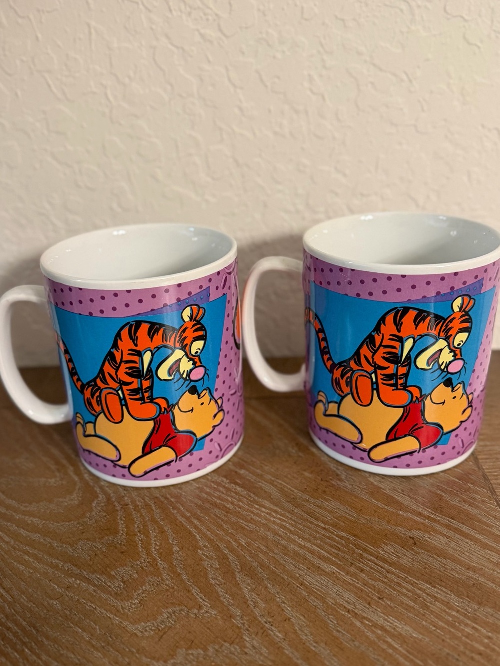 2 Disney Winnie the Pooh and Tigger large mugs